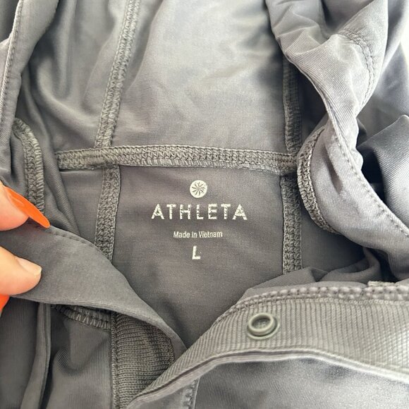 Athleta Womens Large Hoodie Pullover Sweatshirt Sweater Loungewear Gray Yoga - Picture 5 of 9